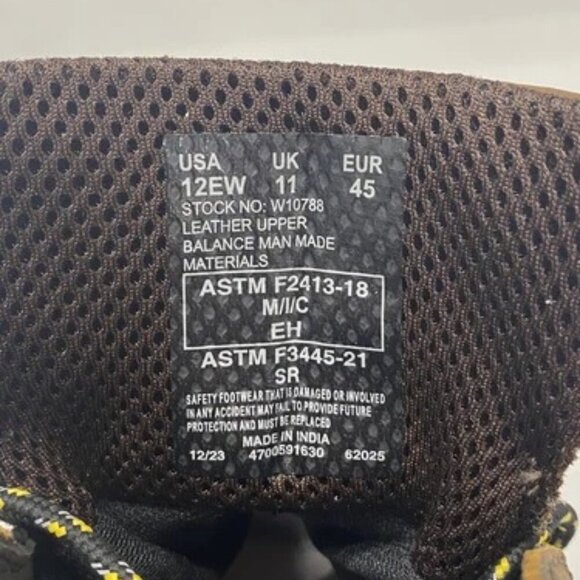 NEW WOLVERINE Work Safety Boots US M12 I-90 EPX Carbonmax - Sudan Brown - Picture 5 of 6